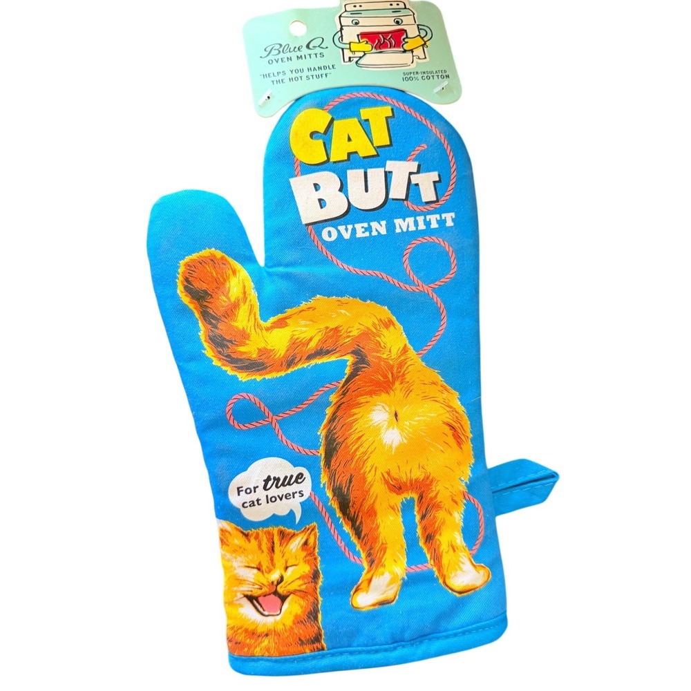 New Cat Butt Oven Mit Blue Q Field Guide Funny Gift Novelty